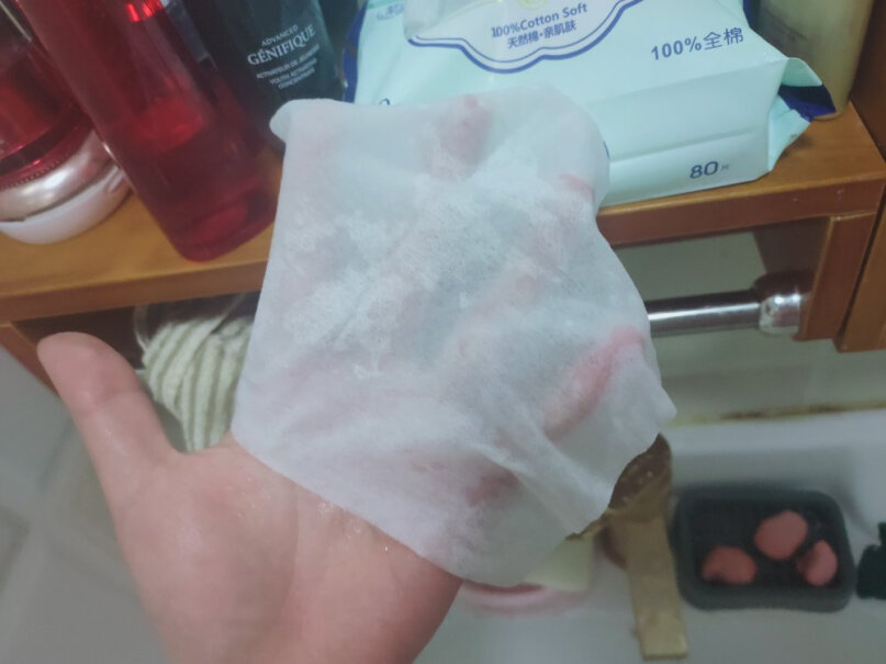 棉柔世家婴儿棉柔巾一次性洗脸巾纯棉干湿两用抽纸平纹掉絮不。薄不遇水后好不好打开？