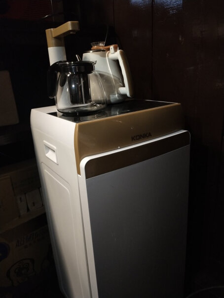 康佳饮水机家用多功能下置式茶吧机KY-C1060S金色龙门款一定要用桶装水吗？