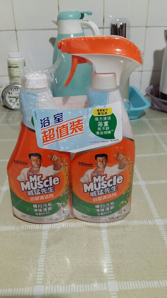 500g+500g气味清新可以清理客厅瓷砖吗？