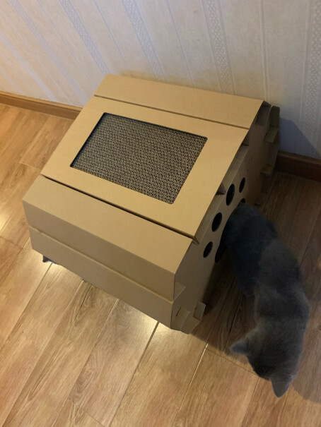 福丸L型立式猫抓板蜂窝瓦楞纸板磨爪器板不掉屑包装里有猫薄荷还有透明的片是什么？