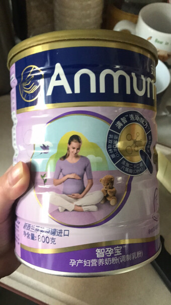 安满智孕宝孕妇配方奶粉800克罐装孕产妇孕早中晚期我喝的有挂壁现象，你们冲奶粉有吗？