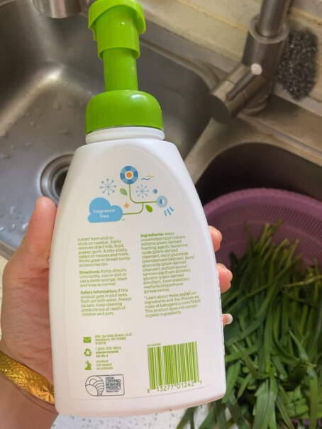 甘尼克宝贝奶瓶清洗剂无香款473ml清洁剂尼克果蔬餐具请问这个能洗瓜果蔬菜吗？