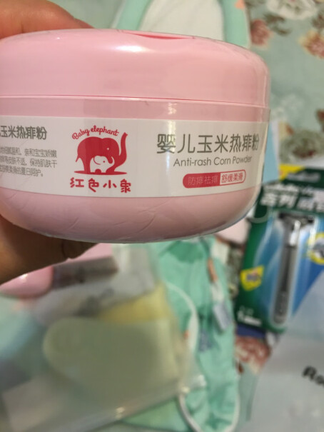 宝宝护肤红色小象婴儿痱子粉玉米粉评测质量好不好,评测比较哪款好？