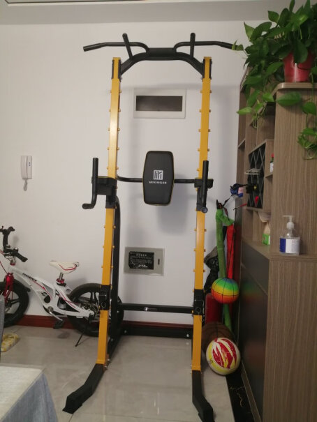 迈康单杠引体向上家用运动健身器材室内单双杠高度多少？精确的要放在车库？