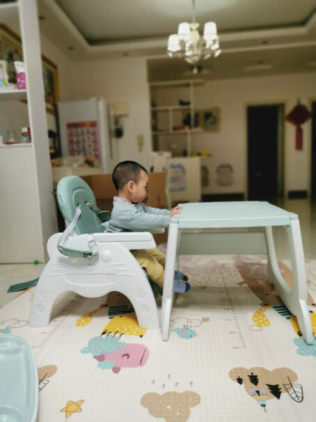 可优比宝宝餐椅多功能婴儿餐椅吃饭餐桌椅儿童学习书桌座椅学坐椅请问一下大家坐垫味道大不大？