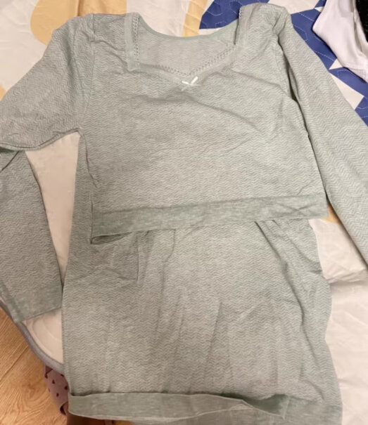 婧麒哺乳睡衣月子服春秋季新品孕妇内衣秋衣秋裤产后喂奶透气家居服两件套女秋冬绿色质量值得入手吗？体验揭秘分析？