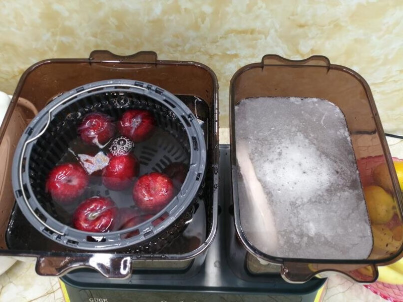 德国谷格果蔬清洗机全自动洗菜机家用肉类消毒多功能蔬果净化器双桶都会旋转吗？