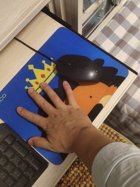 宜适酷EXCO努力呀细面动漫可爱鼠标垫小号桌面电脑游戏笔记本子键盘大号卡通办公女生软便携可水洗面料9软的还是硬的？
