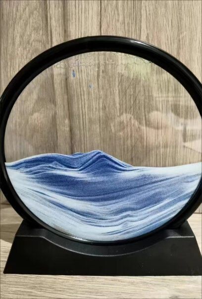 花茶木居轻奢3D流沙画摆件桌面装饰品 蓝色 7寸评测好不好用？使用体验报告分享？