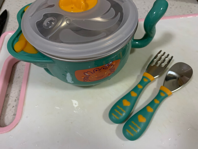 儿童餐具babycare儿童餐具宝宝注水保温碗吸盘碗儿童碗勺套装来看下质量评测怎么样吧！买前一定要先知道这些情况！