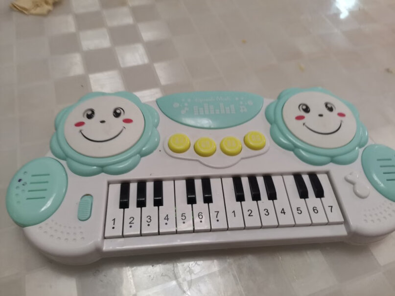 猫贝乐儿童玩具电子琴婴儿音乐玩具拍拍鼓2合1电子琴有没有声音试听？