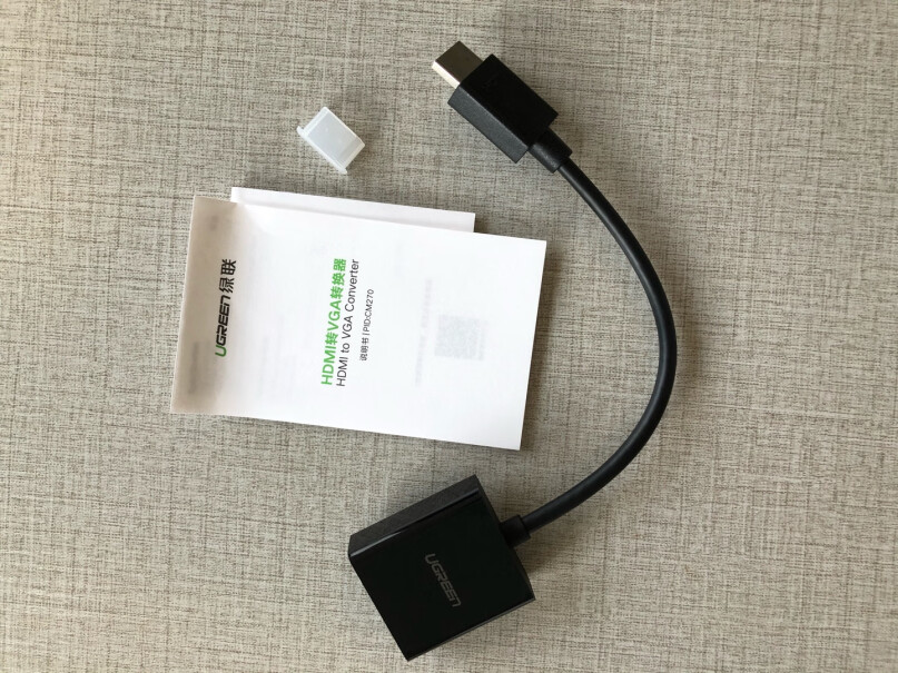 绿联HDMI转VGA适配器黑色台式电脑插电视有声音吗？