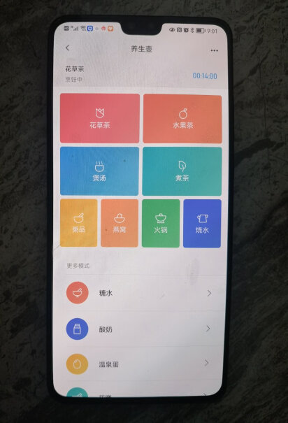 米家小米多功能养生壶壶上（不用app）可以自定义煮的时间吗，比如花茶20多分钟，我要50分钟这样？