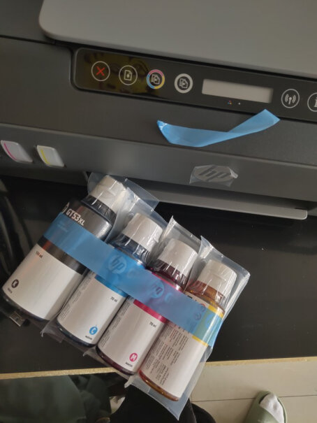惠普518连供无线打印一体机三合一彩色打印复印扫描家庭打印商用办公内置墨仓单页成本1分钱你们买这款打印机有没有打印一张总是中断？
