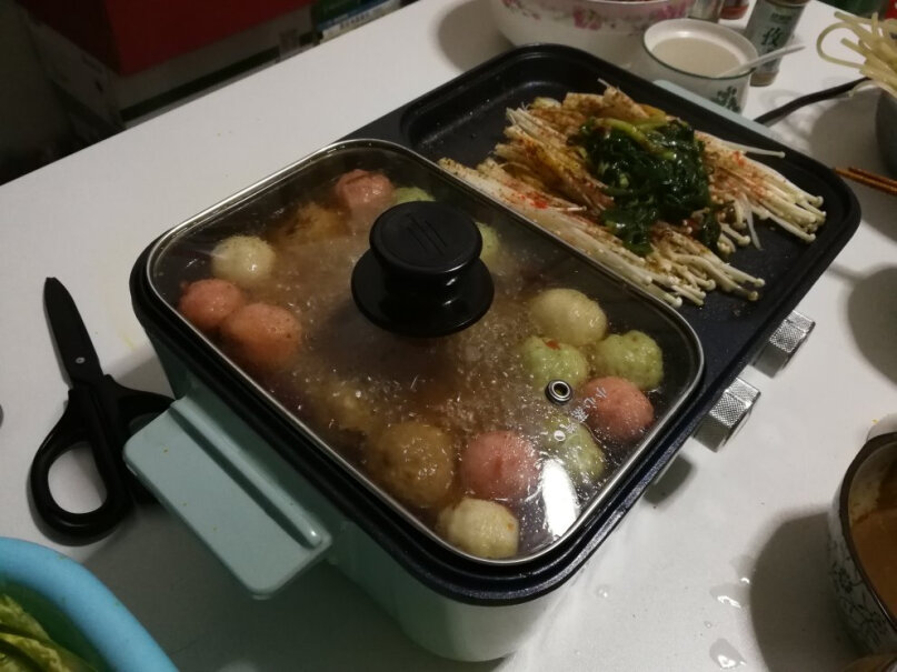 奥克斯电烤炉电烧烤炉两边都涮行吗？像鸳鸯锅那样用？