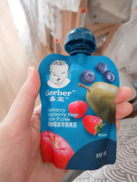果泥-果汁嘉宝Gerber有机巴旦木蓝莓梨果泥宝宝零食婴儿辅食泥90g8月龄起评测下来告诉你坑不坑,哪个更合适？