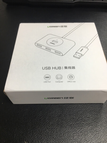 绿联USB3.0分线器4口HUB+2米线Xbox one手柄的无线适配器能插上用吗？