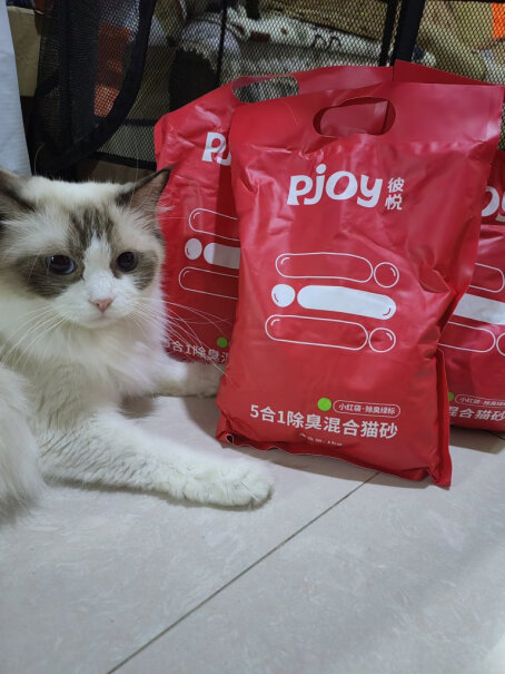 彼悦（Pjoy）猫砂Pjoy彼悦小红袋混合猫砂袋除臭豆腐膨润土混合型猫砂五合一混合猫砂1kg*3袋这就是评测结果！这就是评测结果！