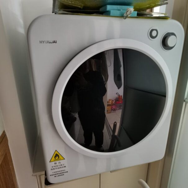 韩国现代烘干机家用直排式滚筒6公斤干衣机小型婴儿噪音大吗？