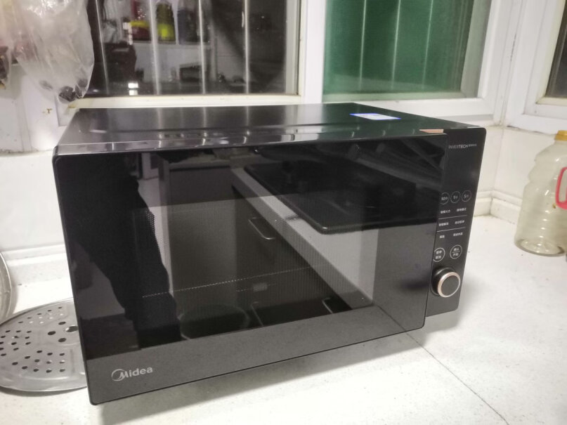 美的变频微波炉光波烧烤电烤箱一体机门把手好清洁吗？