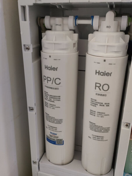 海尔Haier净饮一体机RO膜滤芯你们装上之后水有腥味吗？