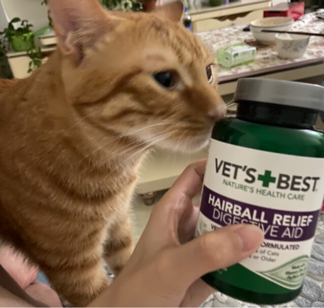 Vet'sBest美国绿十字猫草片请问各位，你们收到的物品打开里面也有一坨棉花吗？