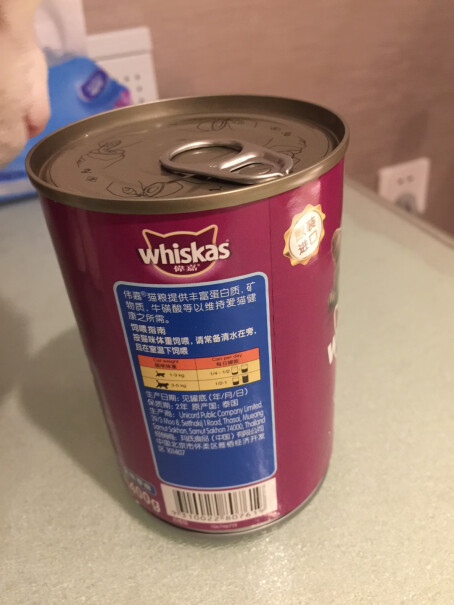 伟嘉宠物猫粮猫湿粮泰国进口猫罐头海洋鱼味400g这个是零食罐头还是主食罐头？红肉吗？
