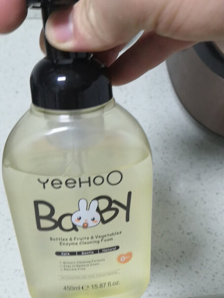 英氏婴儿奶瓶清洗剂果蔬奶嘴玩具餐具酵素洗洁精泡沫清洗液450ml送不送洗奶瓶的工具？？