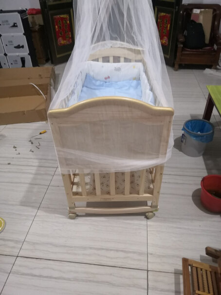 婴儿床呵宝婴儿床实木环保无漆新生儿bb宝宝幼儿摇篮床质量好吗,评测怎么样！