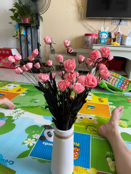 花瓶花艺木子西年陶瓷花瓶摆件手工麻绳满天星干花假花仿真花水培插花花器内幕透露,适不适合你！看质量怎么样！