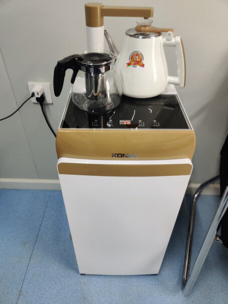 康佳饮水机家用多功能下置式茶吧机KY-C1060S金色龙门款玻璃壶怎么长时间保温？