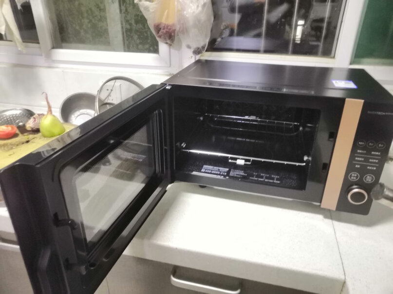 美的变频微波炉光波烧烤电烤箱一体机烤红薯烤熟了吧？