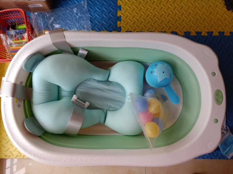 洗澡用具奔麦婴儿洗澡盆折叠浴盆宝宝洗澡儿童澡盆新生儿用品评测数据如何,测评结果震惊你！