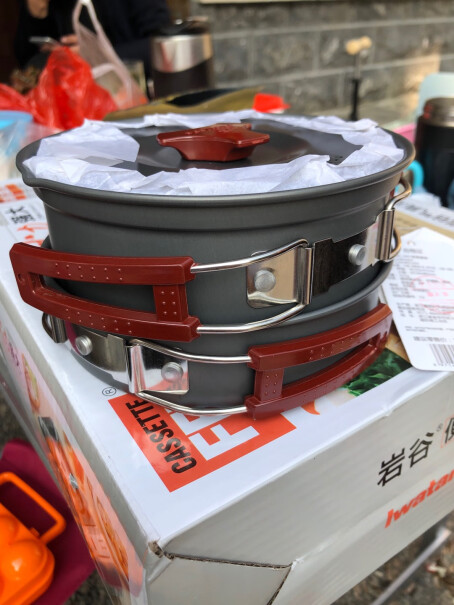 火枫FMC-203自驾车载野营套锅适用1-2人小锅能装下G2气罐吗？
