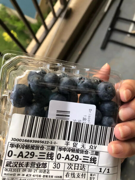 Driscoll's 怡颗莓 当季云南蓝莓原箱12盒装 约125g你们收到的都是结冰了的吗？我收到一箱都是结了冰的？