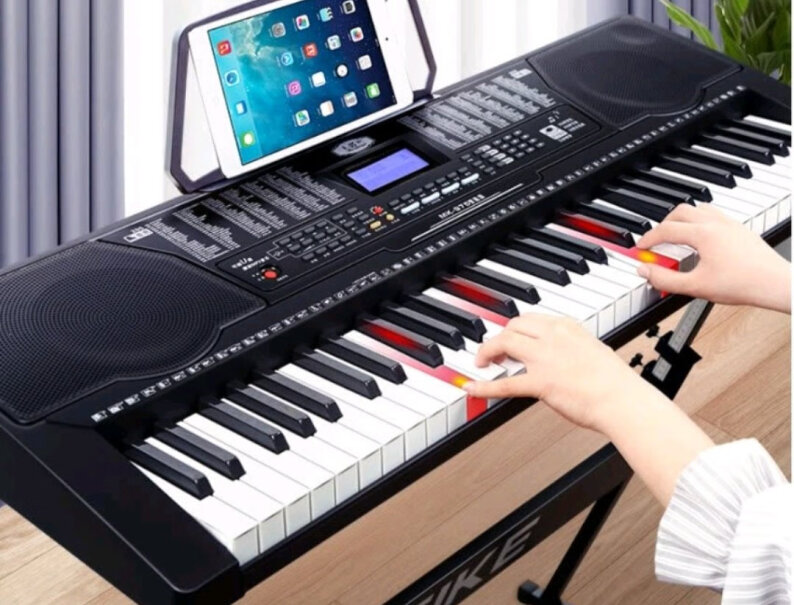 美科MK-97561键钢琴键多功能智能电子琴儿童初学乐器有哪些赠品 有没话筒？