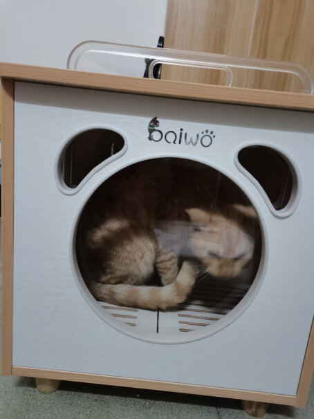百我（baiwo宠物烘干机猫咪木制猫屋暖猫窝烘着烫不烫，猫咪会难受吗？