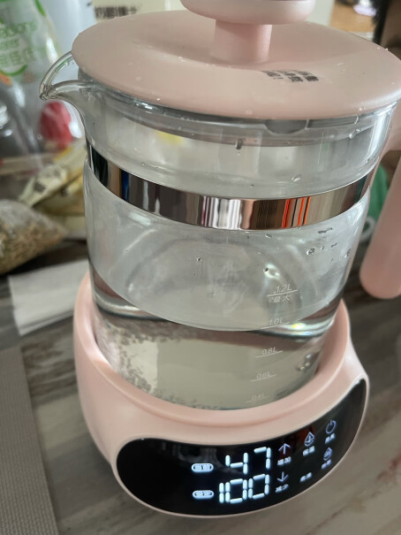 babycare恒温水壶调奶器婴儿冲奶粉保温恒温水壶温奶暖奶热奶器1.2L-云雾绿你们的煮沸可以到100度吗 我的到99度就降温了？