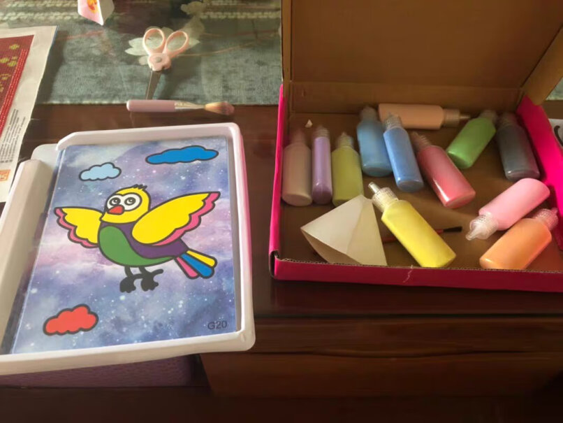 儿童沙画-胶画刮画智慧鱼沙画套装儿童玩具为什么买家这样评价！好不好？