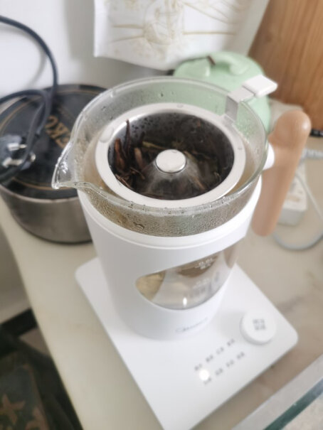 美的养生壶煮茶器煮茶壶这款养生壶烧水模式水沸腾之后还要多久才跳保温模式？