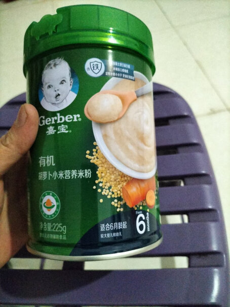 嘉宝Gerber米粉婴儿辅食有机混合蔬菜米粉买过苹果香蕉味的米粉泡起来有股糊味，你们买的有糊味吗？