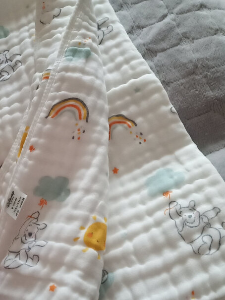婴童浴巾-浴衣迪士尼宝宝6层纯棉婴儿纱布浴巾到底是不是智商税！质量靠谱吗？