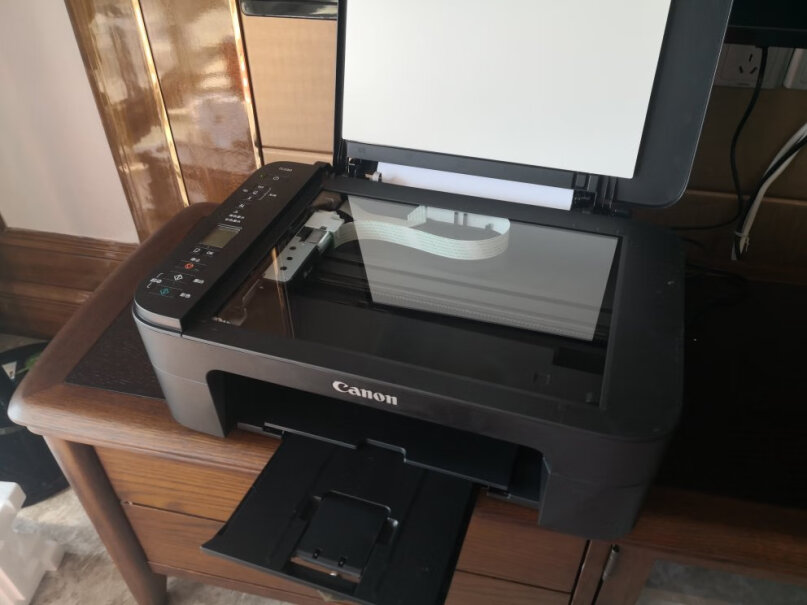 佳能TS3380打印机家用彩色照片喷墨连供无线办公小型复印机扫描一体机a4手机墨仓式3寸可以打吗？