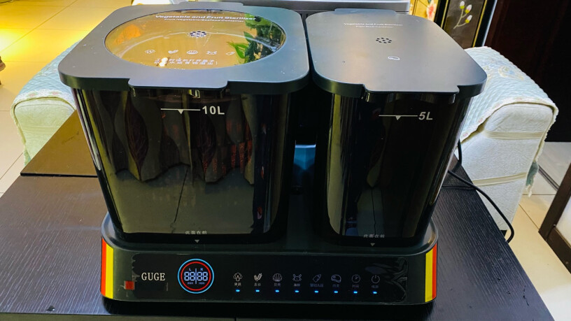 德国谷格果蔬清洗机全自动洗菜机家用肉类消毒多功能蔬果净化器需要两个桶同时清洗吗？