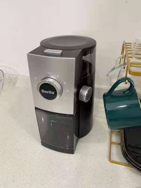 德国Derlla咖啡豆研磨机电动磨豆机咖啡磨粉机小型可以磨出意式咖啡机的粉吗？