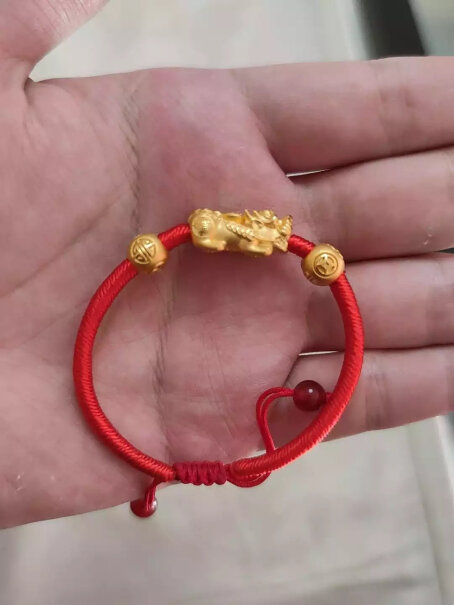 黄金转运珠周六福珠宝3D硬金黄金貔貅转运珠红绳手绳男女款评测报告来了！质量怎么样值不值得买？
