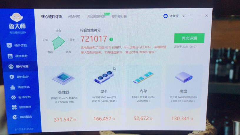 显卡影驰GTX1050Ti大将SD 4G好不好,评测数据如何？