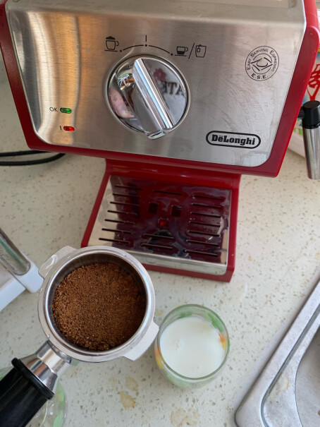 德龙咖啡机趣享系列半自动咖啡机三个旋钮各是什么意思？