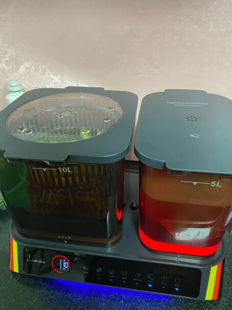 德国尊梵洗菜机家用全自动多功能餐具消毒机果蔬清洗机食材净化机机桶是分开的吗？菜和肉同时洗可以吗？