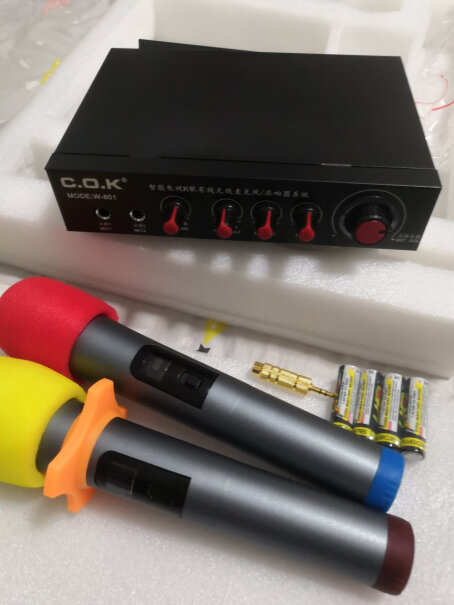 C.O.K W-801无线话筒电视怎么连接能发个图片吗？